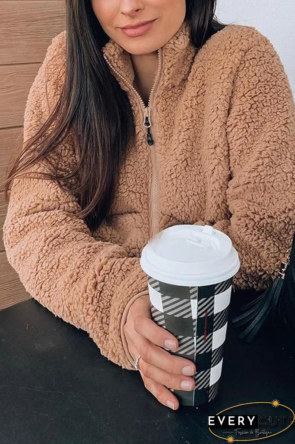Classical Fluffy  Fleece Zipper Jackets