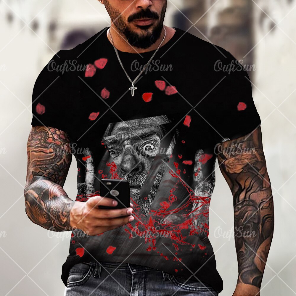 

Horror Old Man - 3D Printed Men T Shirt, Xxxl, 501 Original