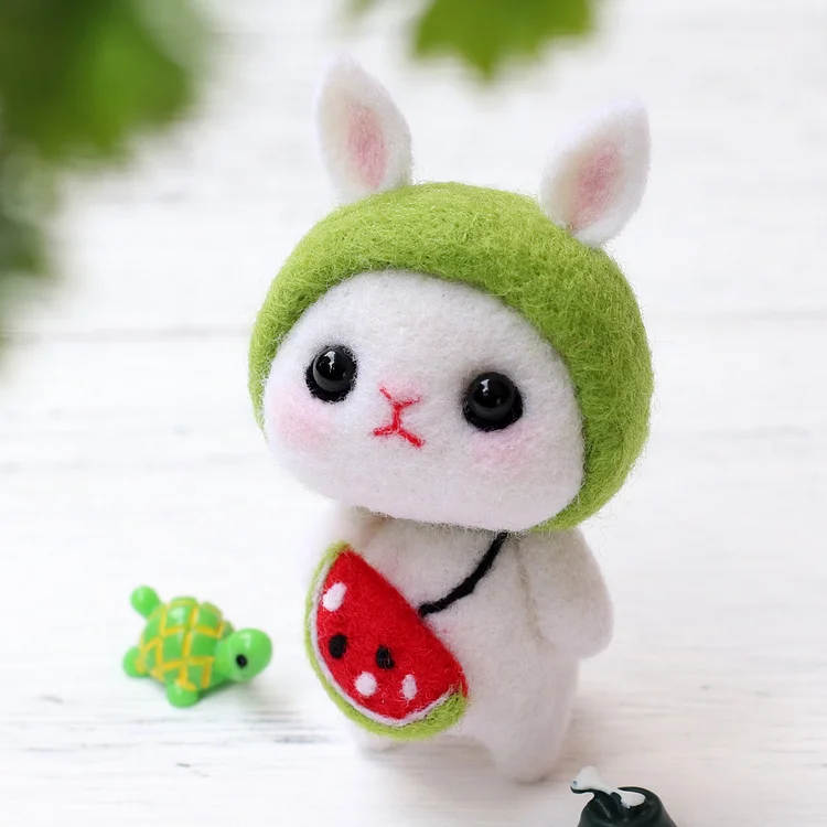 FeltingJoy - Bunny Needle Felting Kit - Watermelon