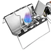 Portable camping card gas stove, foldable mini pocket, cassette stove, windproof, foldable picnic, outdoor supplies