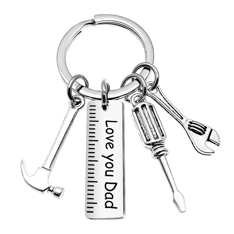Father’s Day Gift Letter Grandpa Papa Dad Caliper Tool Stainless Steel Key Ring