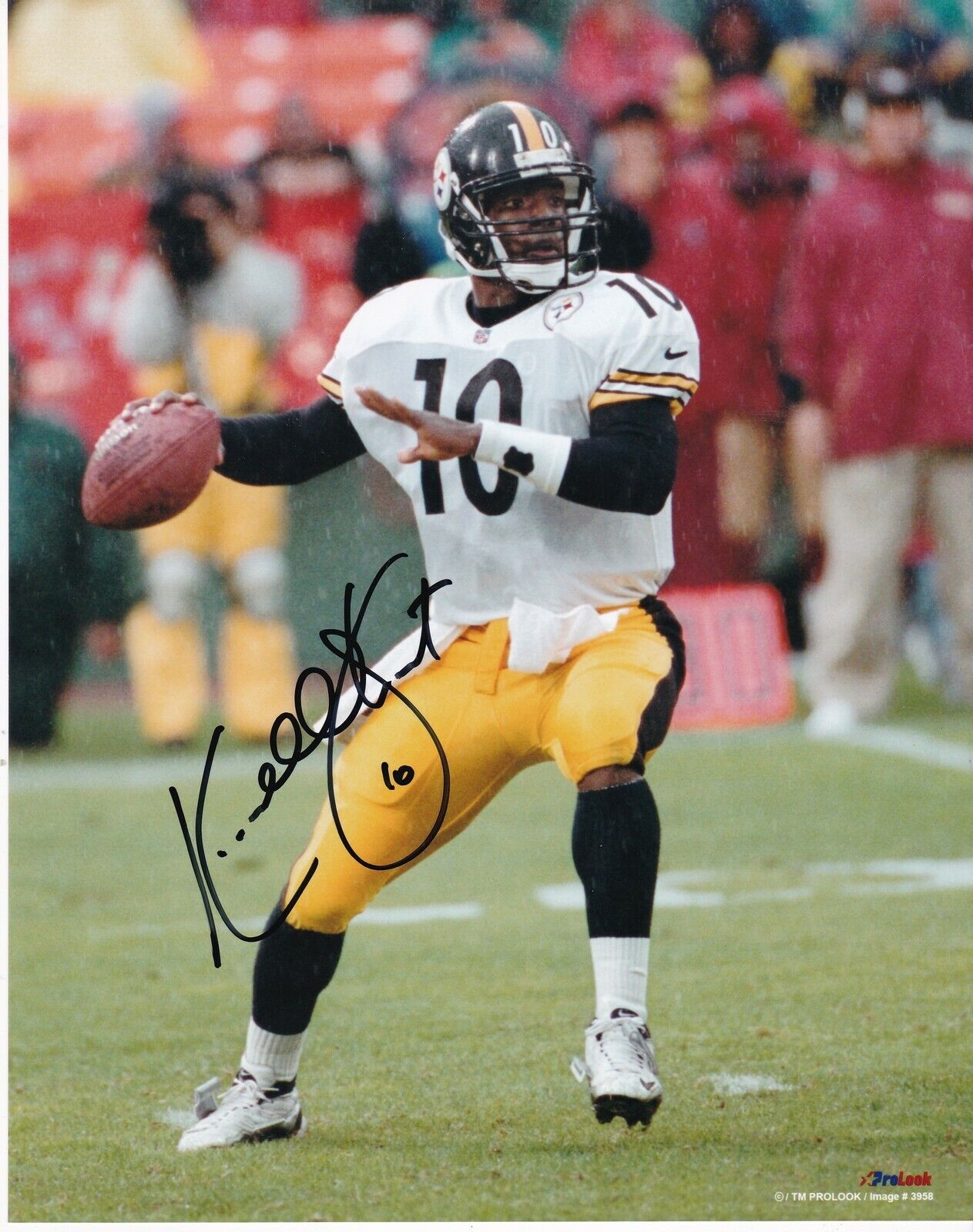 KORDELL STEWART PITTSBURGH STEELERS ACTION SIGNED 8x10