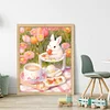 Strawberry Bunny - 11CT Stamped Cross Stitch - 40*50cm - Animal