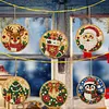 6pcs/set DIY Diamond Special Shape Pearl Art Hanging Wooden Christmas Tree Ornament Kit