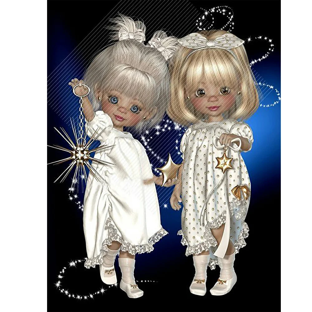 Diamond Painting - Full Round/Square Drill - Little Doll Girl(30*40 - 50*60cm)