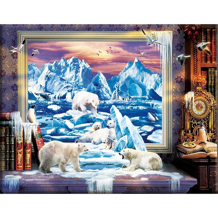Bear - 14CT 2 Strands Threads Counted Cross Stitch Kit - 40x50cm(Canvas)