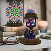 Black Cat DIY Diamond Art Painting Kits of Candle Holder for Home Decor Gift