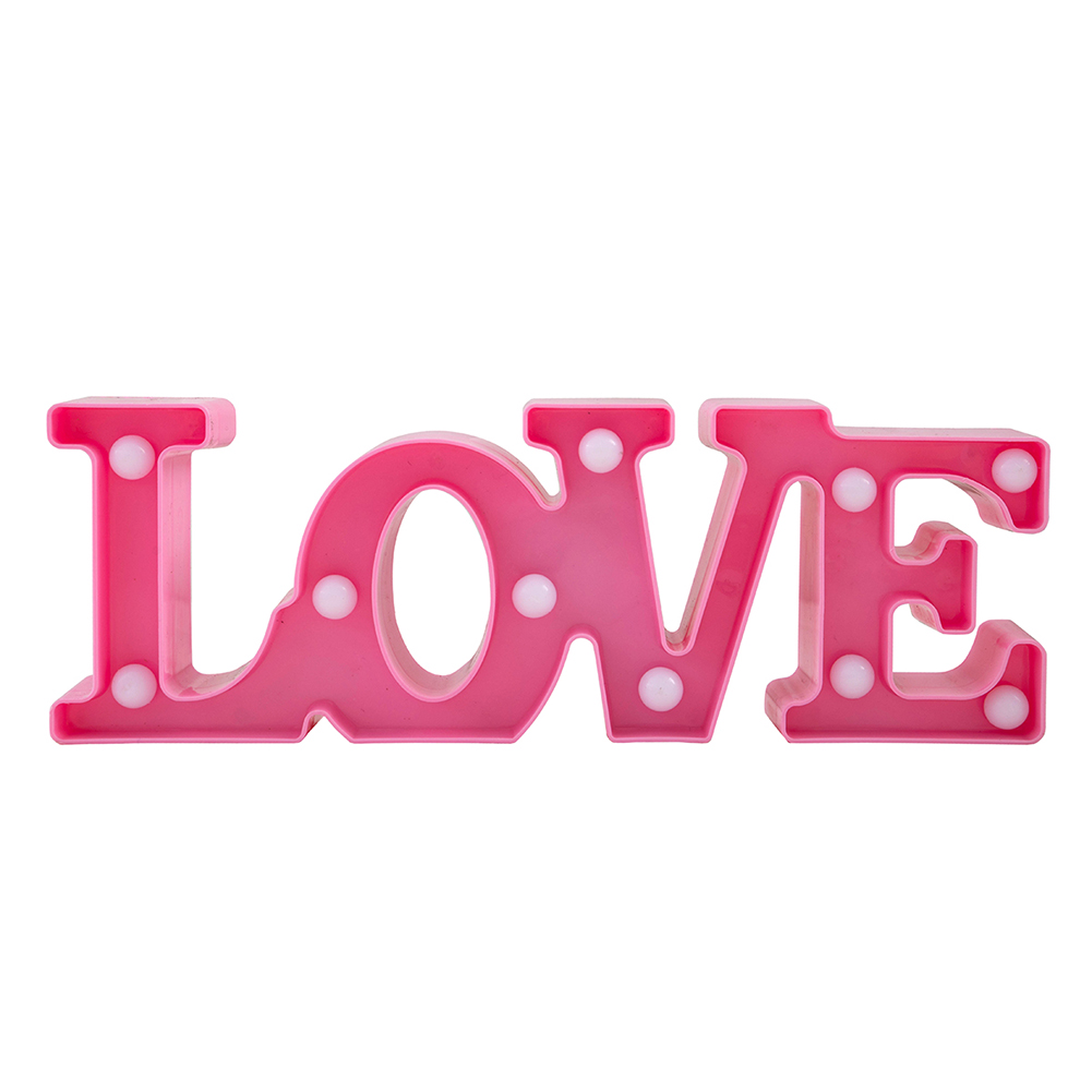 

LOVE LED Night Light Desktop Ornaments Lamps for Proposal Decoration (Pink), 501 Original
