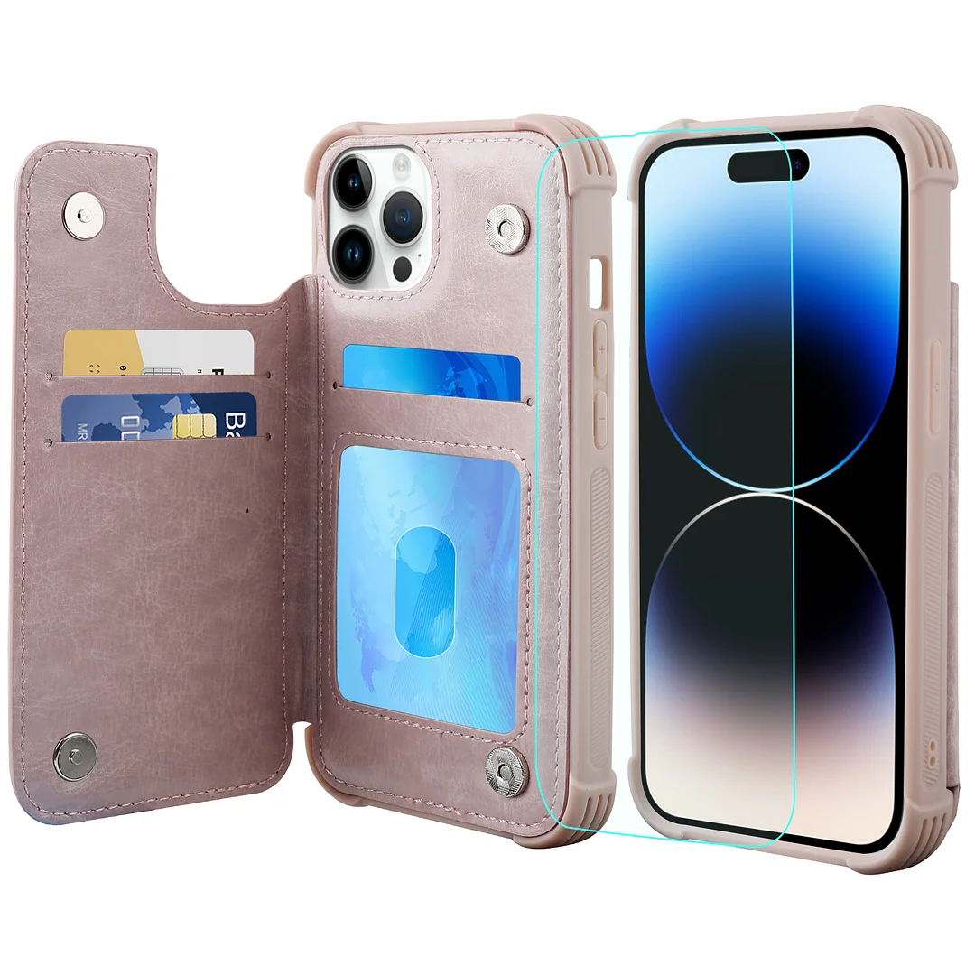 VANAVAGY Wallet Case for Apple iPhone 14 Pro 5G 6.1 inch Wallet Case