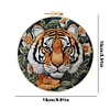Tiger-DIY Embroidery Kit with Pattern Cotton Threads Needles Hoop 30*30cm/11.81*11.81in tapestrymarket