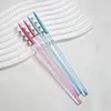 2Pcs Digital Oil Painting Brush Set Lightweight Soft Head Nylon Bristles Brush Non-Slip Professional Watercolor Brushes  Painting Supplies (Pink)
