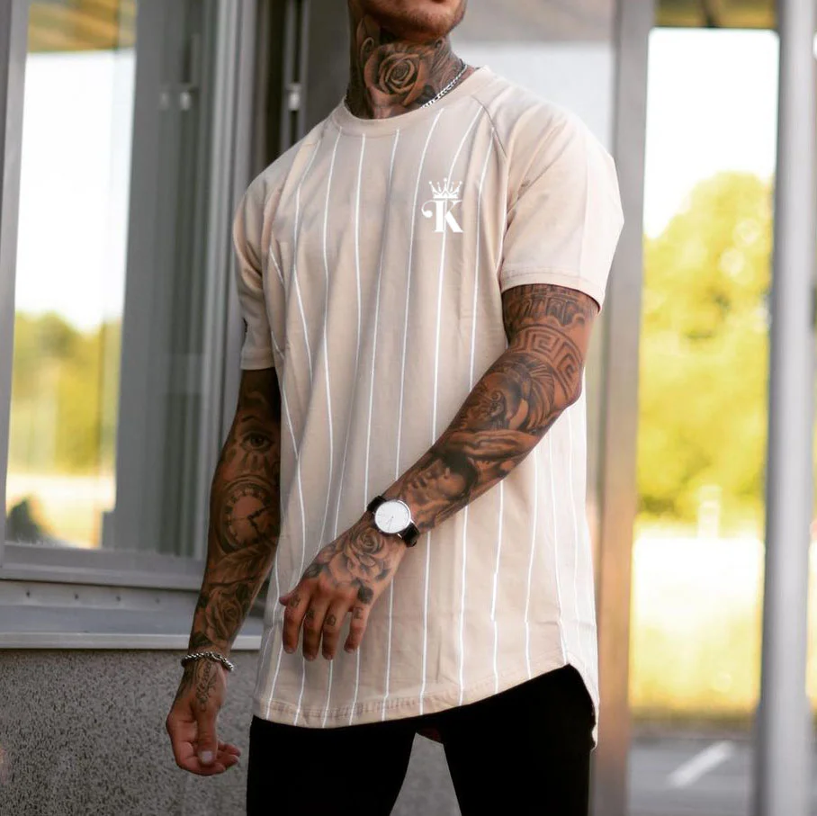 Crown Poker Striped Short Sleeve T-shirt / [viawink] /