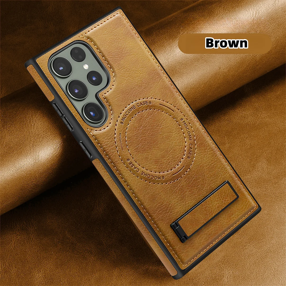 Suitable for Samsung S24\23 series pebbled leather holder mobile phone case