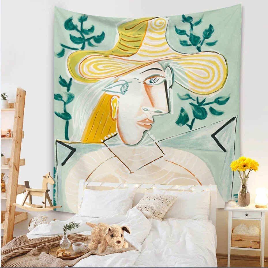 Abstract Painting Wall Hanging Tapestry Blanket Decoration Living Room Art Tapestry Carpet Boho Throw Towel Wall Hanging Macrame