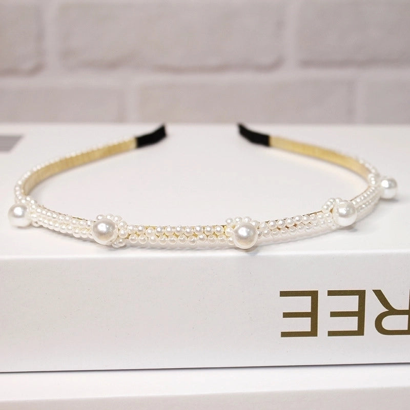 New Pearl Headband Women Korean Internet Celebrity Headband Hair Clip Women’s Simple Elegant Pressed Hair Clip Headwear