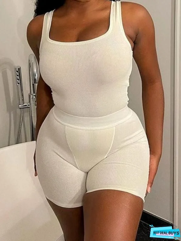 Short Tank Top Slim Shorts Sports Suit