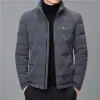 Men's fashionable stand collar casual thickened warm down jacket