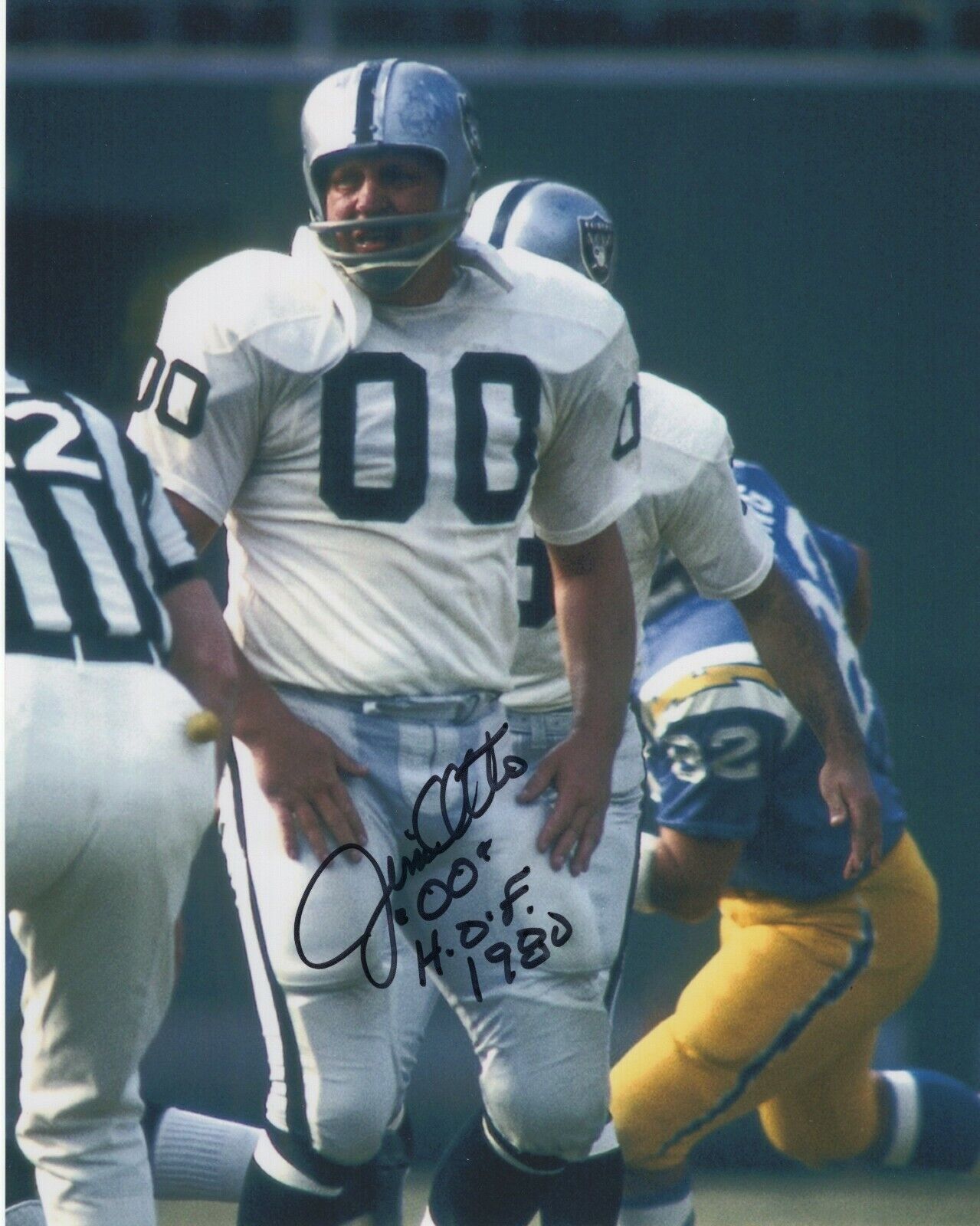 JIM OTTO SIGNED AUTOGRAPHED 8X10 Photo Poster painting OAKLAND RAIDERS HALL OF FAME