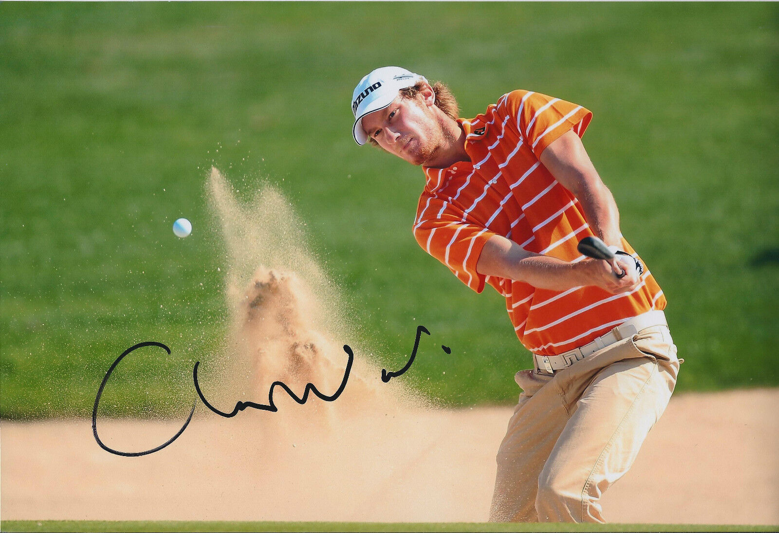 Chris WOOD SIGNED AUTOGRAPH Golf 12x8 Photo Poster painting AFTAL COA In Person Bunker Shot