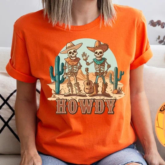 Howdy Skeleton Cowboy Tee