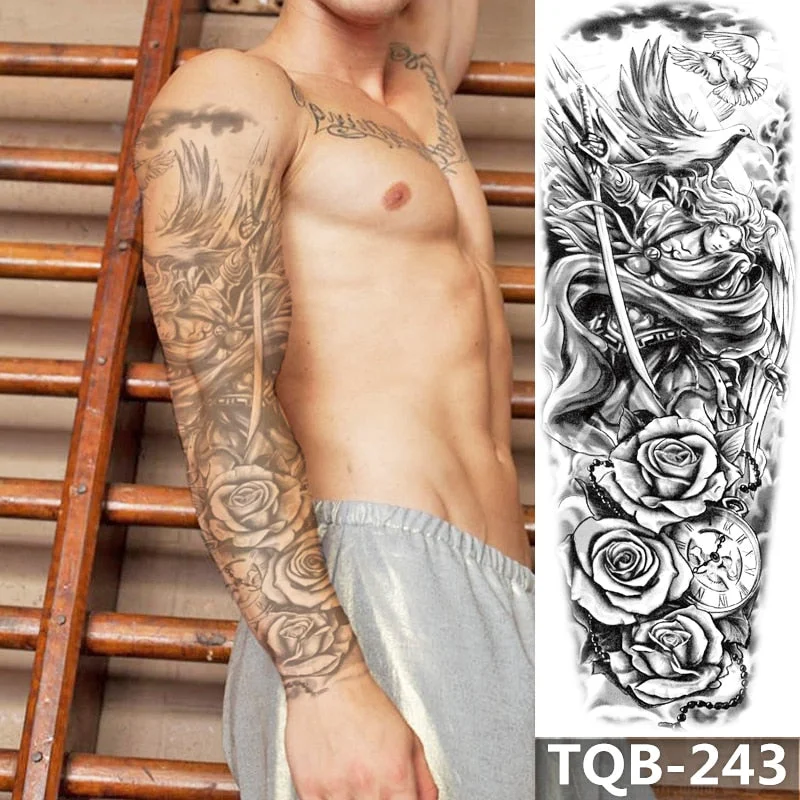 Large Temporary Tattoos Full Arm Tattoo Sleeves for Men Women
