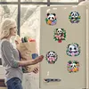 6Pcs Acrylic Flower Panda Diamond Art Refrigerator Magnets Sticker for Beginners