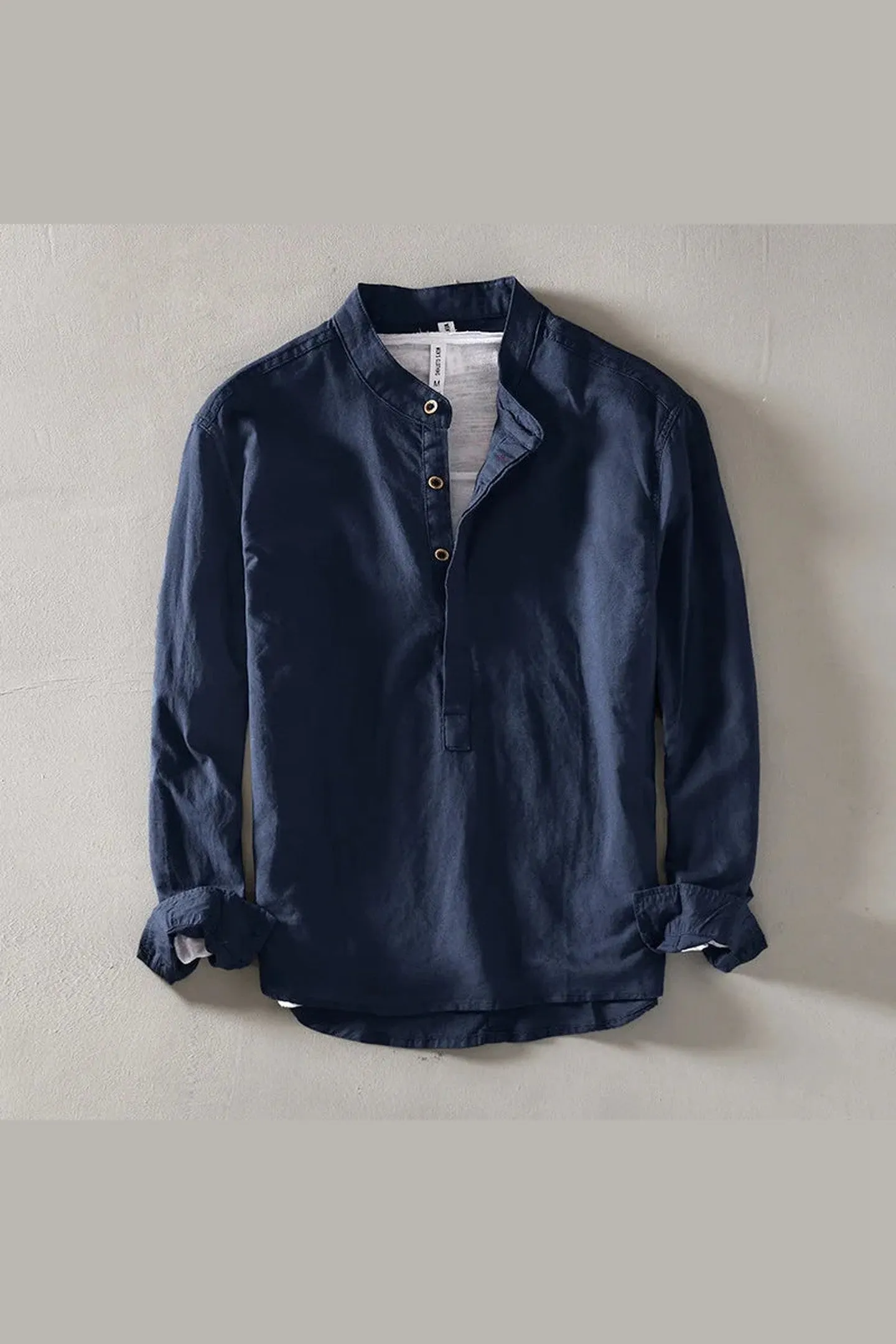 Men's Linen Blend Shirt &ndash; Relaxed Long Sleeve Summer Shirt
