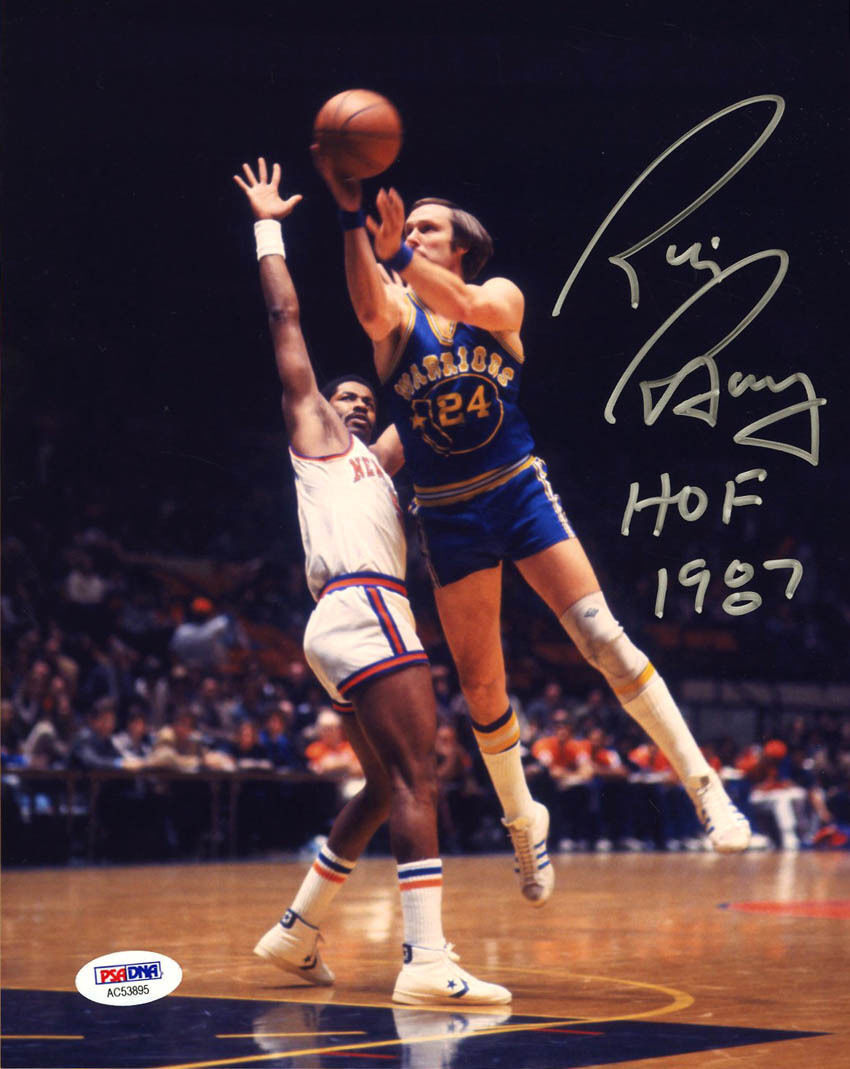 Rick Barry SIGNED 8x10 Photo Poster painting +HOF 1987 Golden State Warriors PSA/DNA AUTOGRAPHED