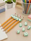 20 Pcs Numbered Pencil Toppers 1-20 Reusable Classroom Pencil Labels for Teachers Pencil Tracking Ma