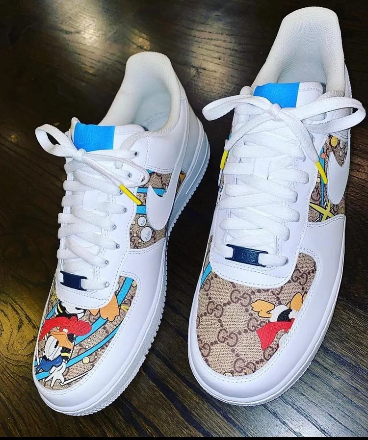 Custom Hand-Painted Sneaker - "Gucci x Disney"