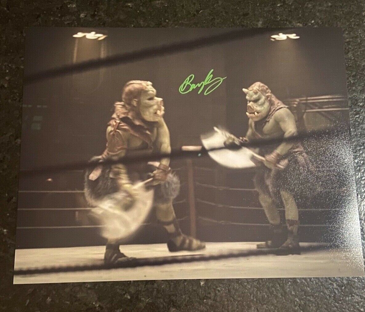 * BARRY HANLEY* signed 11x14 Photo Poster painting * GAMORREAN FIGHTER * THE MANDALORIAN * 7