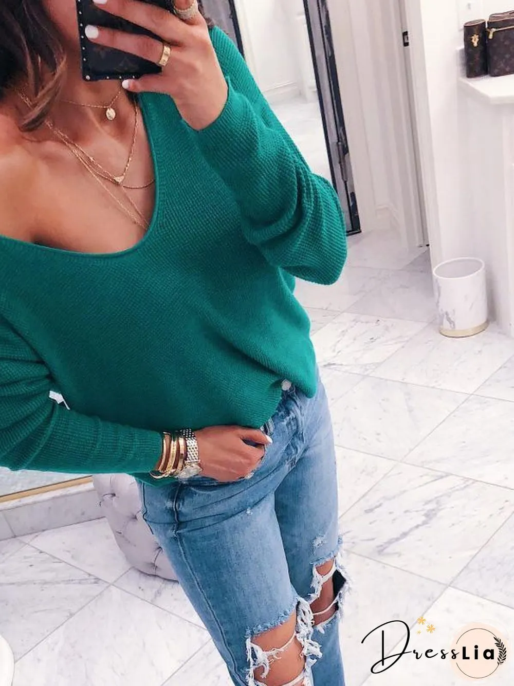 Loose 6 Colors Long Sleeves Sweater Tops