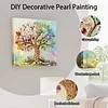 (25x25cm)DIY Pearl Painting Tree Framed Handmade Pearl Material Art Kit Living Room Decor