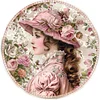 (40*40cm)Retro Girl - Full Round Drill Diamond Painting