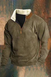 NEW ARRIVALS - Western Hairy Leader Green Waffle Sweatshirt