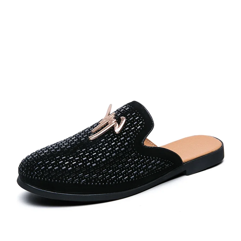 Lookouta Fashionable Mens Casual Walking Slipper Black Male Popular Daily Leisure Loafers Breathable Men Half Drag Slides Summer Sandals