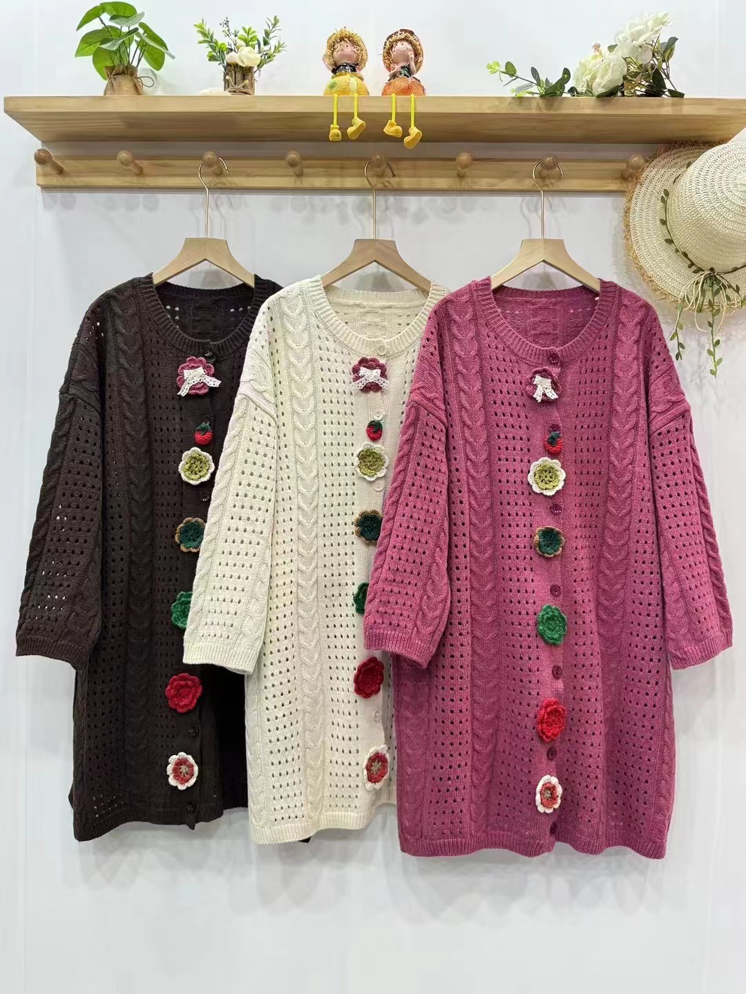 Chicfifth Sweater Women Winter Long Sleeve High Quality Autumn Vintage Top Knitted Cardigan