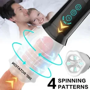 pornhint Pornhint Masturbaters Automatic HandsFree Male Rotating Cup Stroker Adult Sex Toy For Men