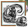 Silhouette Pirate Ship Captain-11CT Stamped Cross Stitch 40*40cm/15.75*15.75in tapestrymarket