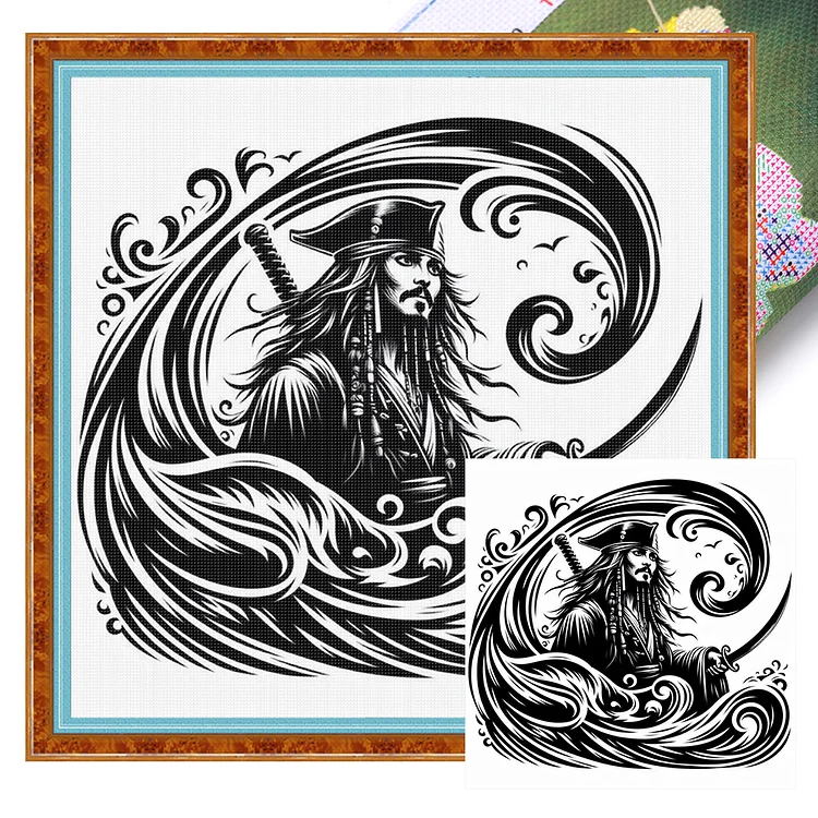 【Huacan Brand】Silhouette 40*40cm 11CT Stamped Canvas Cross Stitch gbfke
