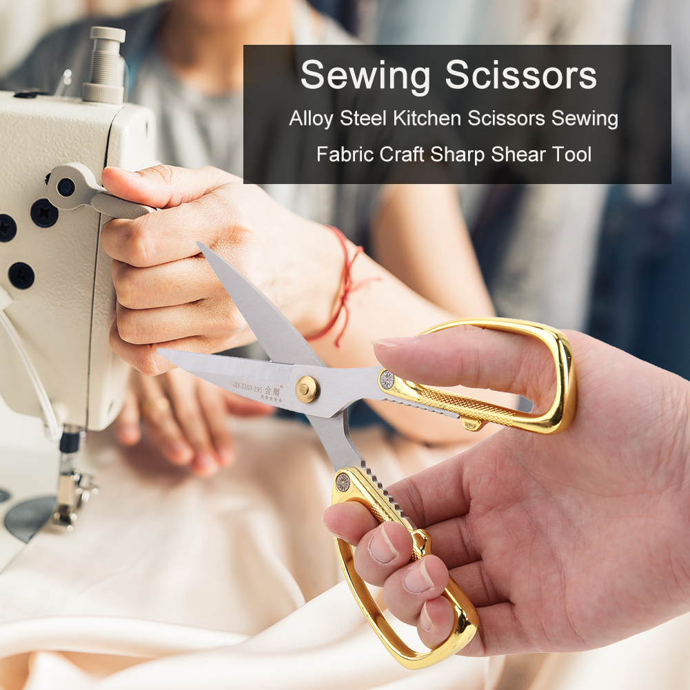 

Alloy Steel Kitchen Scissors Sewing Fabric Craft Sharp Shear Tool, Jd-314, 501 Original