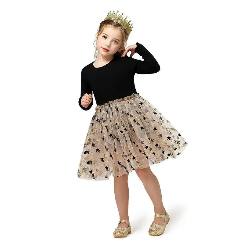 New Year Girls Knitted Dress Autumn Winter Clothes Reindeer Kids Dress for Little Girl Princess Cotton Warm Christmas Dresses