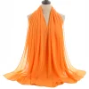 Plain Color Soft Chiffon Long Gauze Shawl Women Hijab