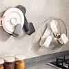 Suction cup rotating wall-mounted punch-free kitchen storage rack, pot cover rack, cutting board rack