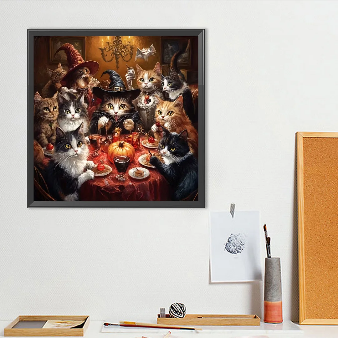Diamond Painting - Full Round Drill - Cat(Canvas|Canvas|40*40cm)