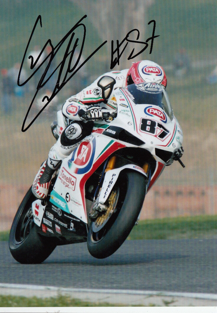 Lorenzo Zanetti Hand Signed PATA Racing Ducati 7x5 Photo Poster painting WSBK 3.