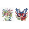 2Pack Flower Butterfly-Crystal Rhinestone Diamond Painting(30x30cm)