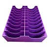 Diamond Art Baggie Holder Large Capacity 20-Grid Diamond Painting Drill Bag Storage Box with Multiple Layers for Organizing Tools Art Supplies And Additions (Purple)
