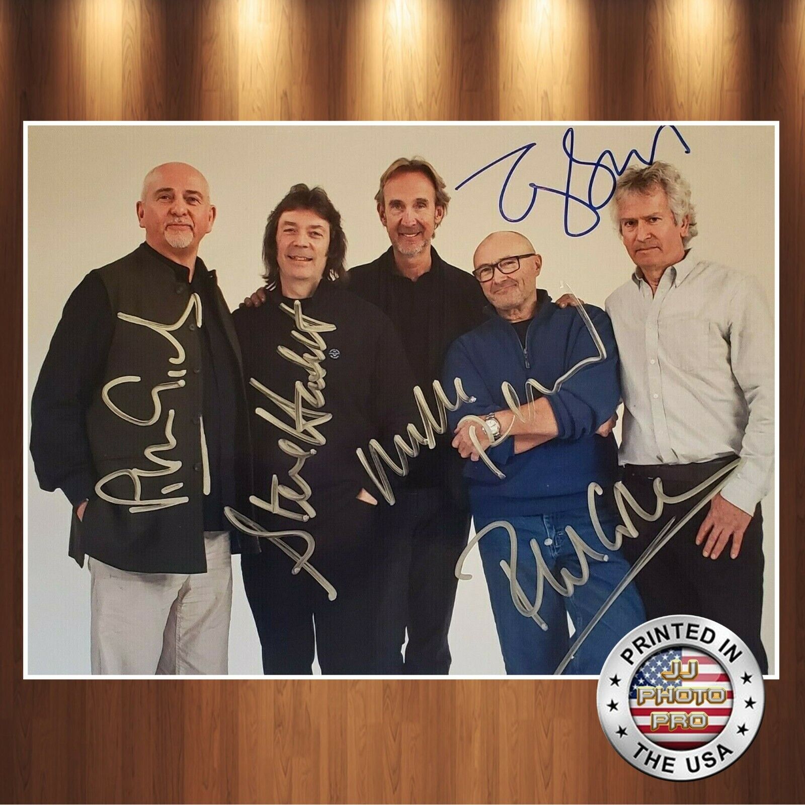 Phil Collins Peter Gabriel Autographed Signed 8x10 Photo Poster painting (Genesis) REPRINT