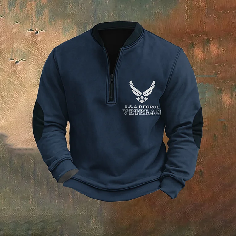 Men's Us Air Force Veteran Zipper Sweatshirt
